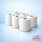 Centrefeed Rolls 2 Ply White -Hand Towel Wiper - 140m - 6 x 2