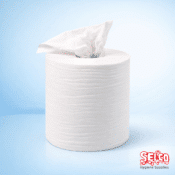 Centrefeed Rolls 2ply White Embossed Wiper Hand Towel - 6 Rolls