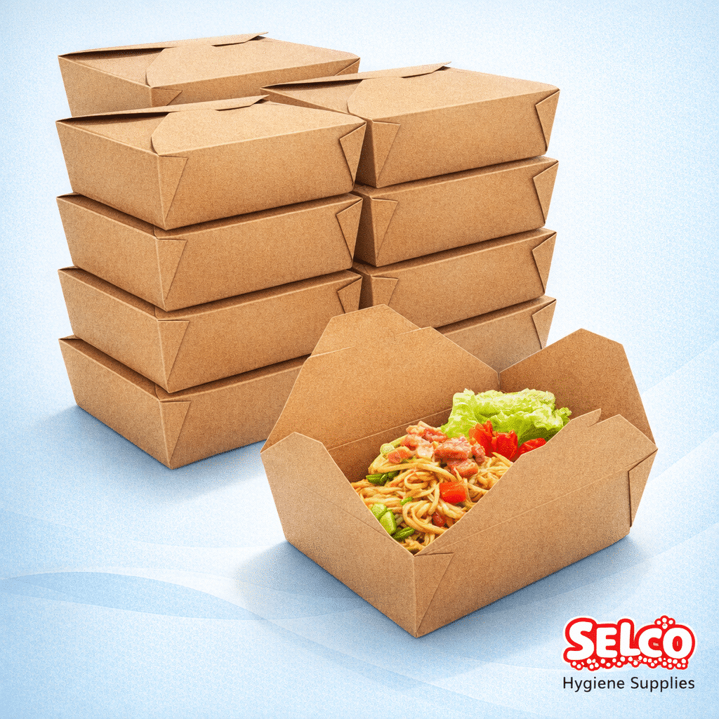 Leakproof kraft food box-Take away food container - 3 pack - Image 2