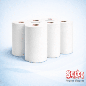Industrial Wipe Roll 2ply White 26cm x 2 Rolls Pack - 24cm