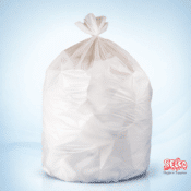 Office Bin Liner -Swing Bin Bag White - Roll - 15 x 25 x 30